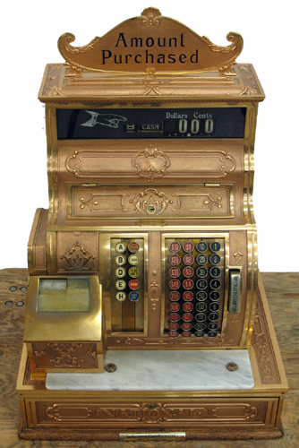 Appraisal: A BRASS NCR CASH REGISTER The National Cash Register Co