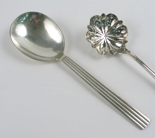 Appraisal: A GEORG JENSEN STERLING SILVER SERVING SPOON in the Bernadotte