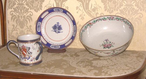 Appraisal: Title pc Chinese-Export Porcelain ware comprising inch plate and inch