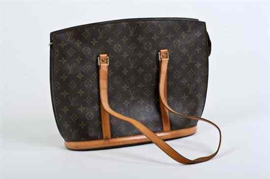 Appraisal: LOUIS VUITTON BABYLONE LEATHER HANDBAG In signature LV monogram canvas