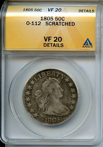 Appraisal: C VF Details Scratched ANACS O- R Pleasing deep gray