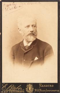 Appraisal: PYOTR TCHAIKOVSKY AUTOGRAPHED PHOTO PYOTR TCHAIKOVSKY AUTOGRAPHED PHOTO A SIGNED