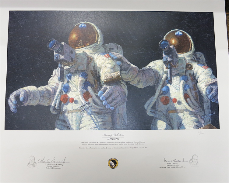 Appraisal: ALAN BEAN OFF-SET LITHOGRAPH Texas born Heavenly Reflections autographed in