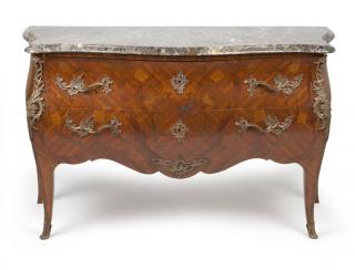 Appraisal: A Louis XV style marquetry commode Early th century stamped