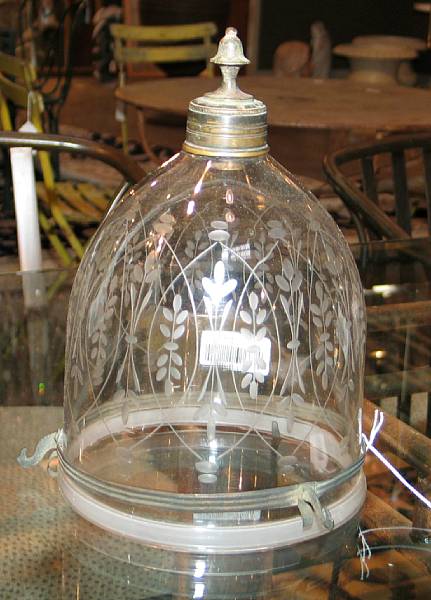 Appraisal: A Continental blown glass hundi lantern second half th century