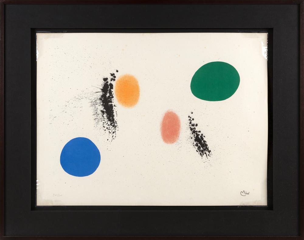 Appraisal: JOAN MIRO SPAIN - LITHOGRAPH LITHOGRAPH ON PAPER X FRAMED