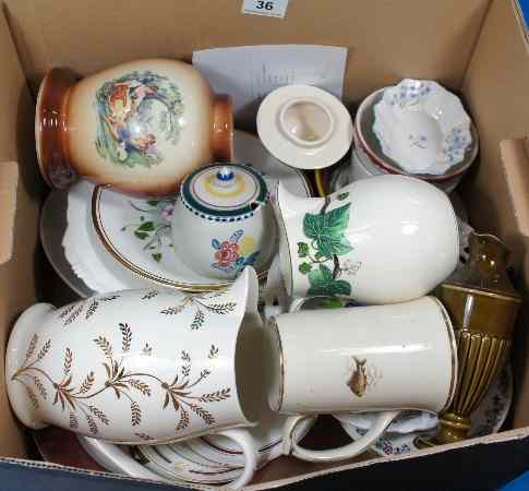 Appraisal: Tray comprising of various Tea Service pieces and Collector Plates