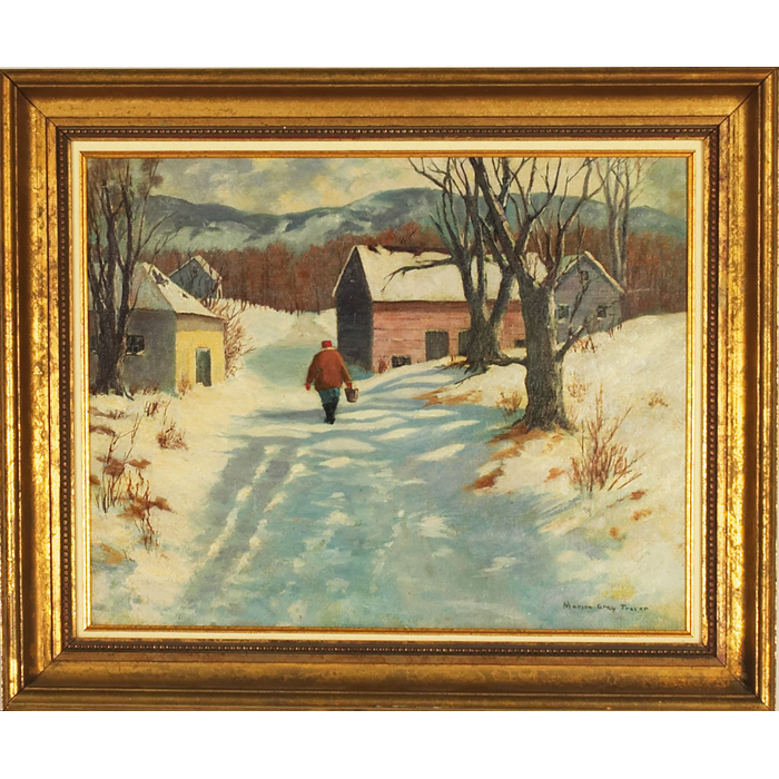 Appraisal: Marion Gray Traver American b Winter Path c oil on