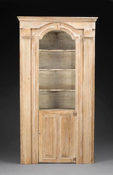 Appraisal: An American or English painted architectural corner cabinet last quarter