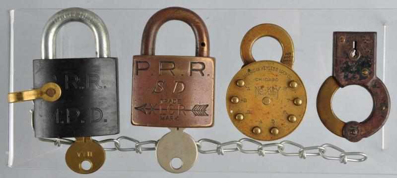 Appraisal: Lot of Locks Description Includes one interesting no-key brass lock