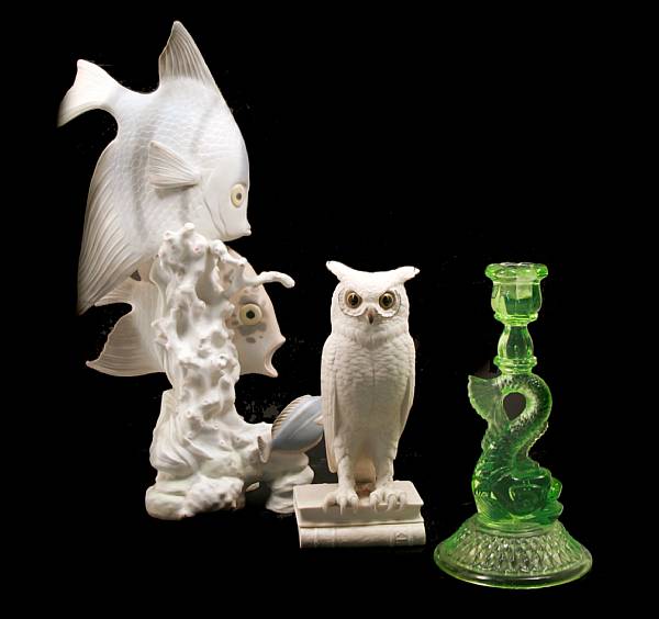 Appraisal: A collection of ceramic and glass decorative articles comprising a