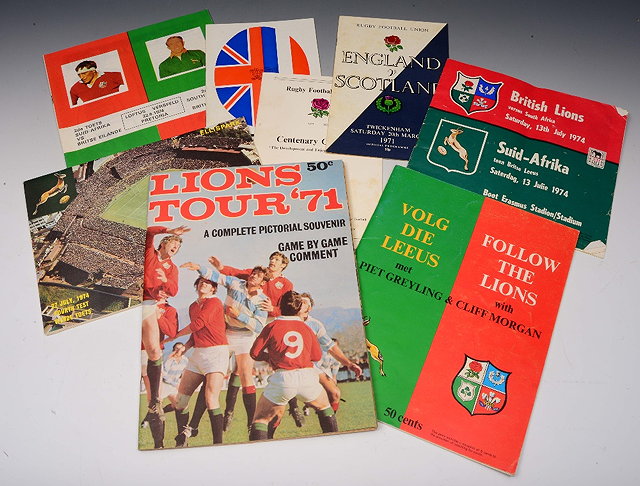 Appraisal: BRITISH LIONS TOUR PICTORIAL SOUVENIR BROCHURE plus seven other contemporary