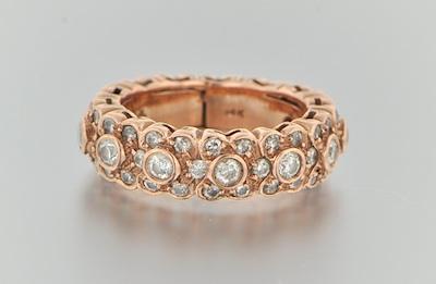 Appraisal: A Rose Gold and Diamond Ring By Sonia B k