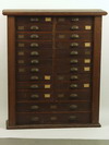 Appraisal: CABINET - A twenty-two drawer nuts and bolts cabinet in