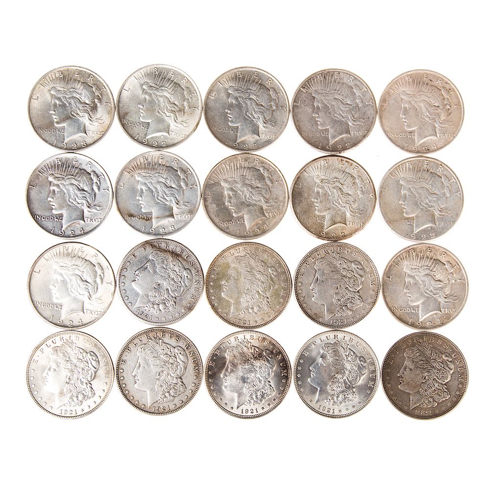 Appraisal: One Roll of Silver Dollars Morgans - - Unc -AU