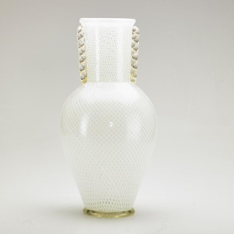 Appraisal: DINO MARTENS Mezza filigrana vase with gold inclusions - s