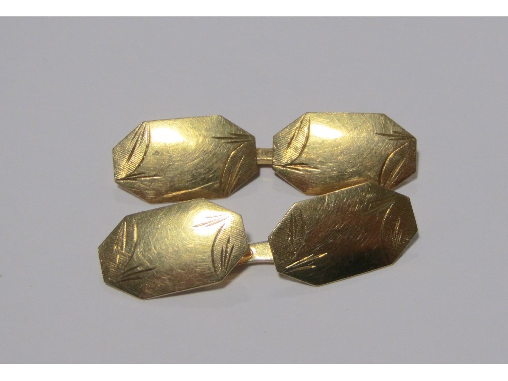 Appraisal: Pair of ct gold cuff links Approximately gms