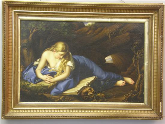 Appraisal: th century English School reclining female figure in a loose