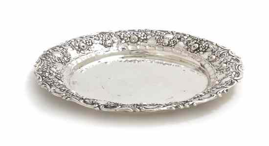 Appraisal: A German Silver Wine Coaster of circular form having a