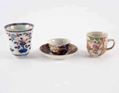 Appraisal: An Imari teabowl and saucer th Century painted flowers a