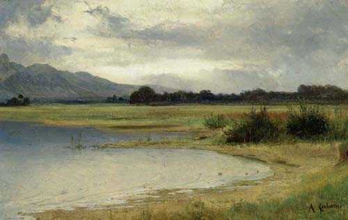 Appraisal: CALAME ALEXANDRE Vevey - Menton Bords du lac de Thoune