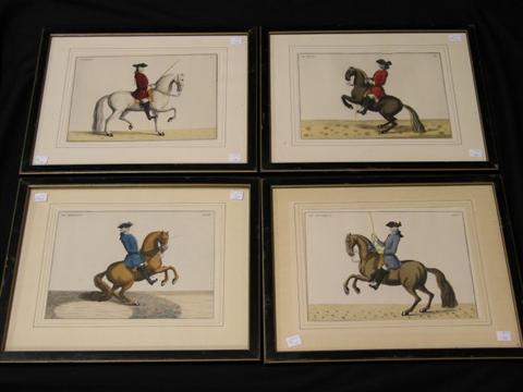 Appraisal: TH CENTURY FRENCH A GROUP OF EQUESTRIAN PRINTS Color print