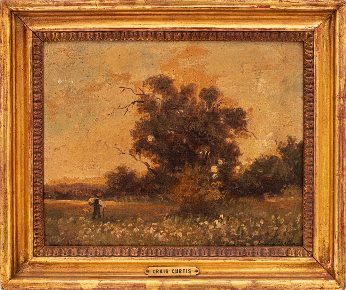 Appraisal: SIGNED TH C LANDSCAPE OIL ON CANVAS Circa nineteenth century