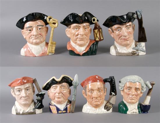 Appraisal: A Group of Seven Royal Doulton Large Character Jugs from