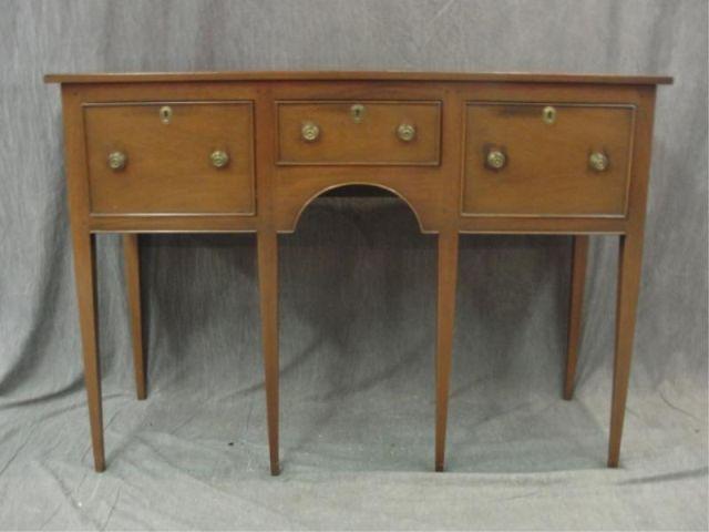 Appraisal: KITTINGER Sheraton Style Drawer Cherry Sideboard Kittinger burn mark From