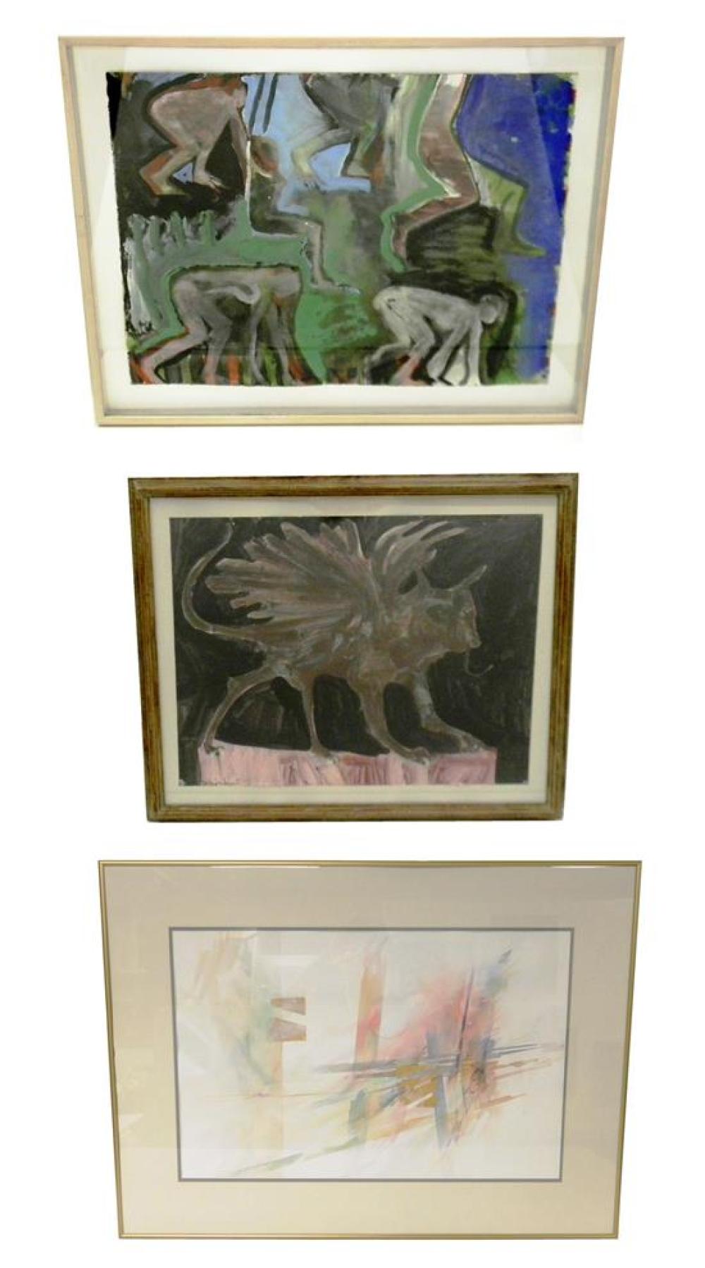 Appraisal: Three framed works on paper the first Frances Hynes American