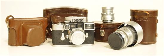 Appraisal: Vintage cameras and accessories including Kodak camera in leather case