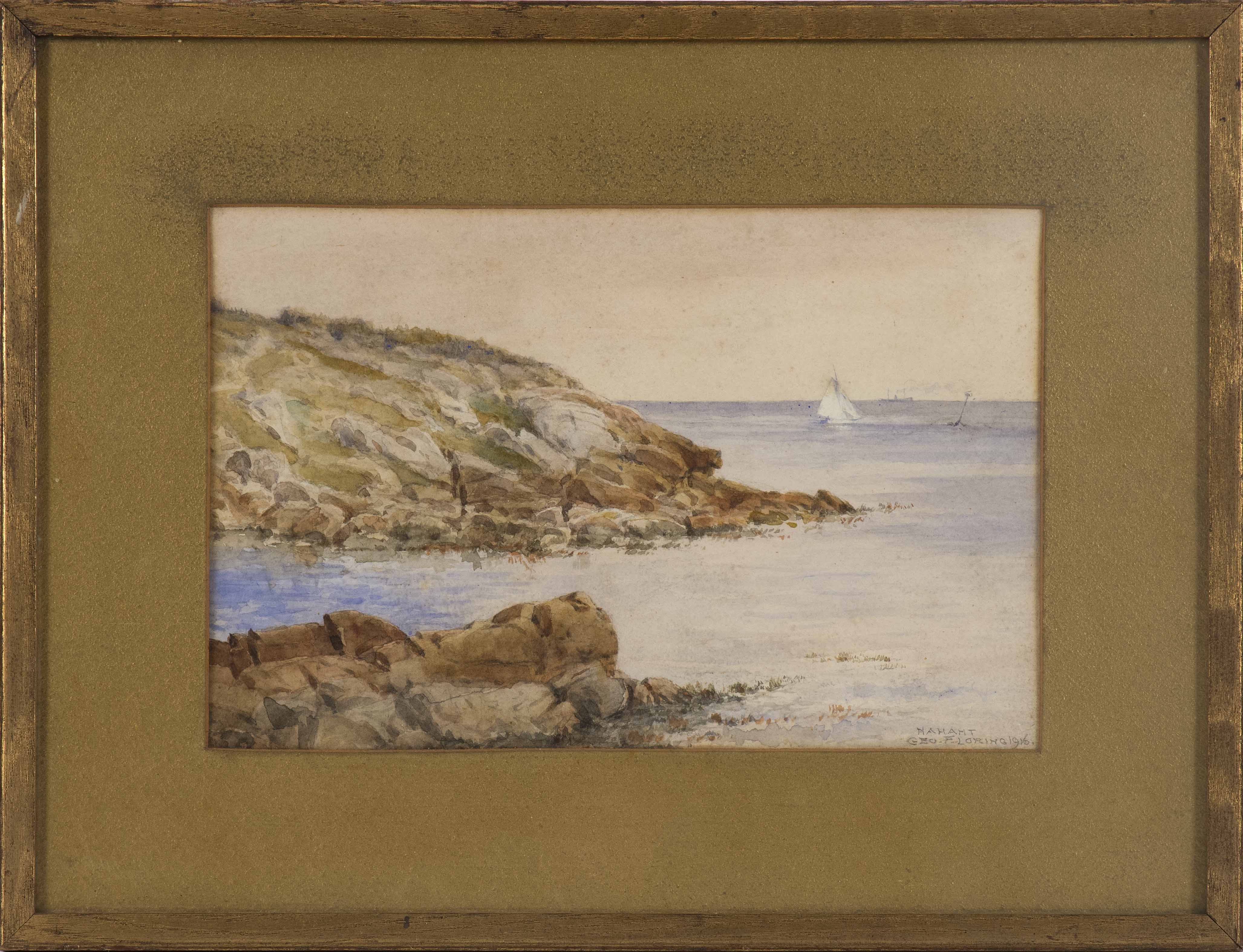 Appraisal: GEORGE F LORINGAmerican th CenturyNahant Depicts a rocky coastal view