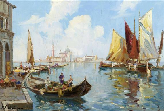 Appraisal: LAPCHINE GEORGIJ ALEKSANDROVIC Moscow - Paris View of Venice with