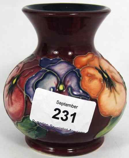 Appraisal: Moorcroft Vase decorated in the Pansy design dated height cm