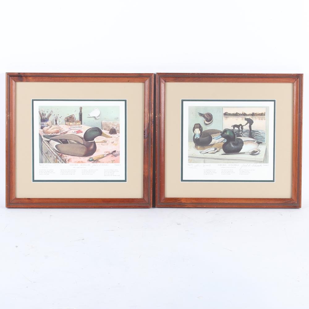 Appraisal: TWO FRAMED LIMITED EDITION SIGNED WARD BROTHERS DUCK DECOY ART