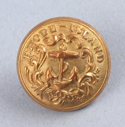 Appraisal: Rhode Island state seal coat button two piece Backmark of