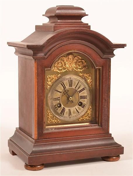 Appraisal: Junghans Germany Mahogany Bracket Clock Junghans Germany Mahogany Case Bracket