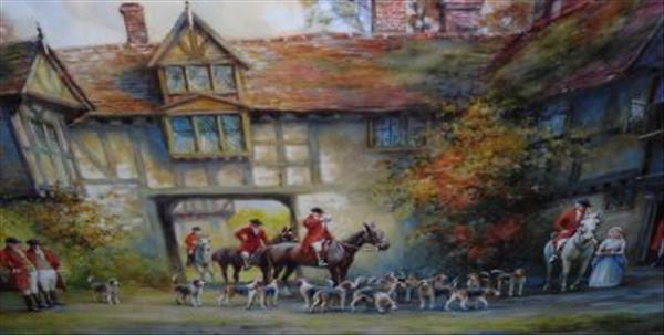 Appraisal: L Carr Cox The meet Watercolour Signed lower right cm