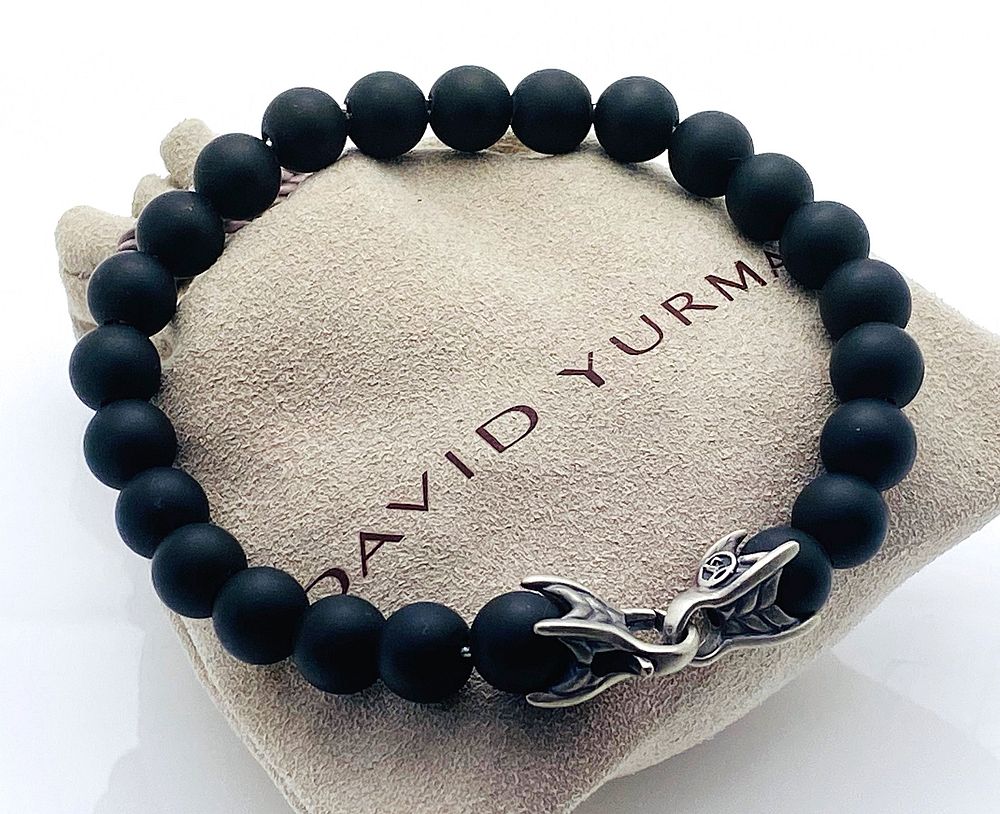 Appraisal: DAVID YURMAN BLACK ONYX STERLING SILVER SPIRITUAL BEAD DAVID YURMAN