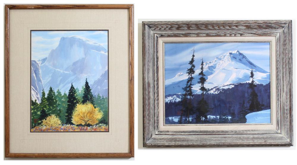 Appraisal: PHIL TYLER Oregon - two watercolors on paper Afternoon Haze