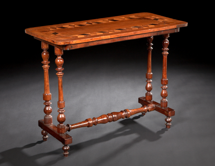 Appraisal: Early Victorian Inlaid Mahogany Occasional Table third quarter th century