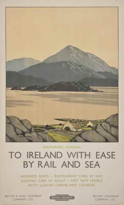 Appraisal: HENRY Paul TO IRELAND WITH EASE Sheephaven British Railways lithograph