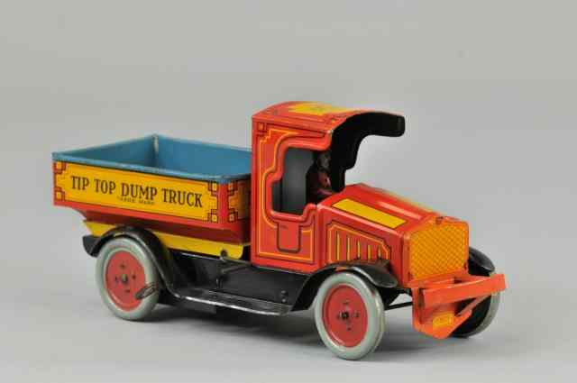 Appraisal: 'TIP TOP'' DUMP TRUCK Strauss lithographed tin colorful example open