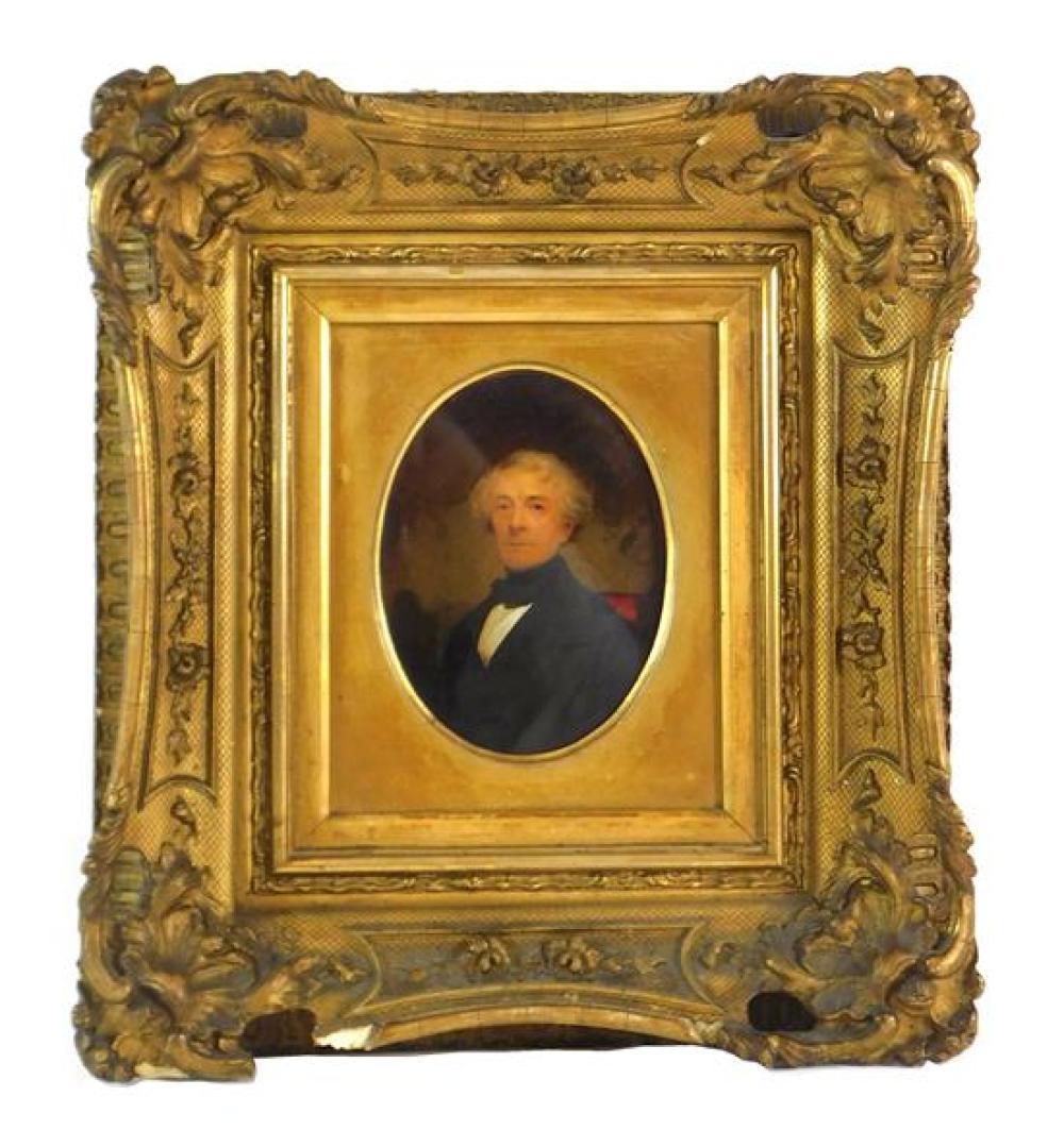 Appraisal: Small th C portrait of gentleman in ornate gilt frame