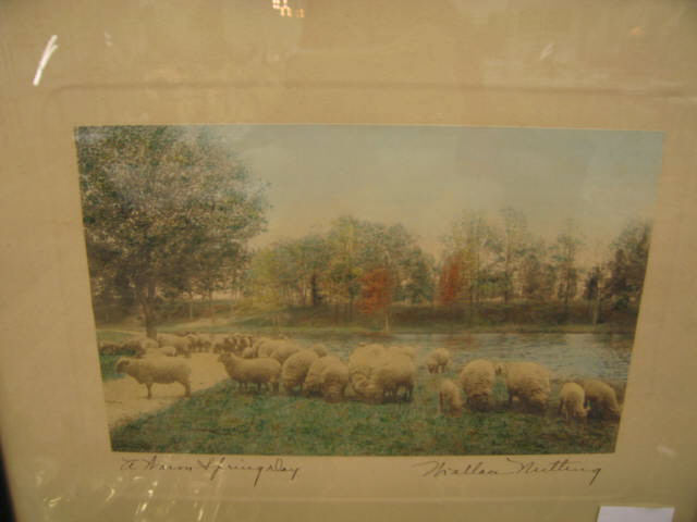 Appraisal: Wallace Nutting Print A Warm Spring Day with sheep scarcer