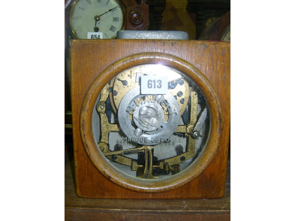 Appraisal: A French pigeon racing clock by Habicht and a Plasschaert