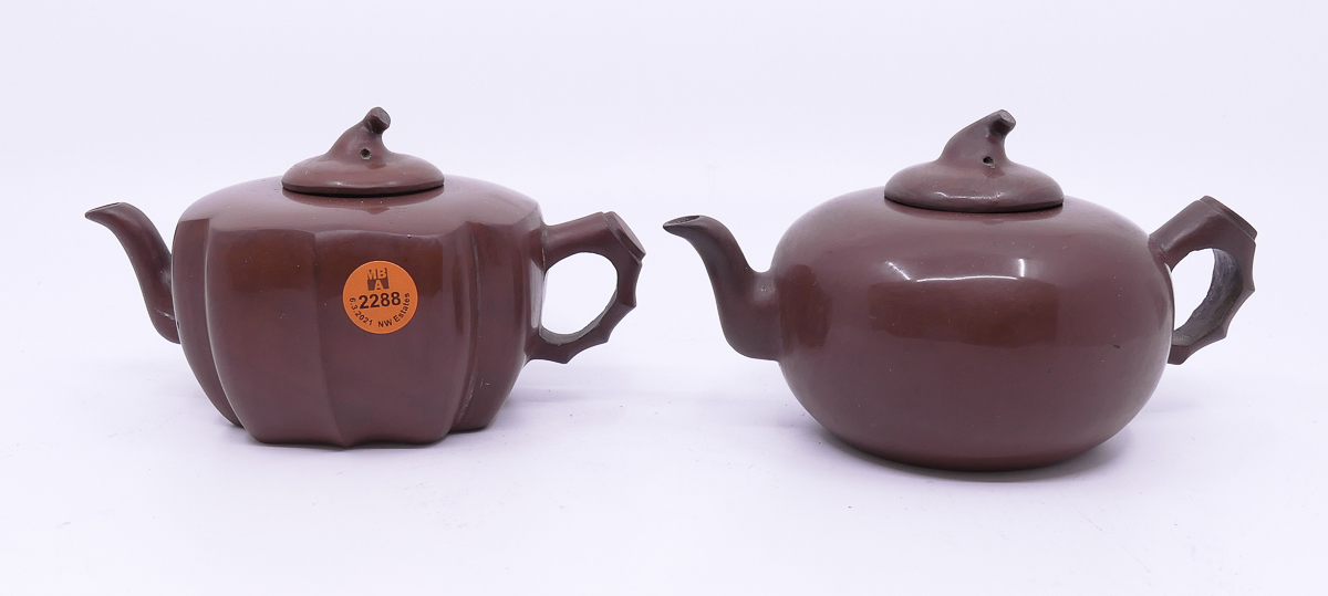 Appraisal: pc Chinese Yixing Teapots- '' each