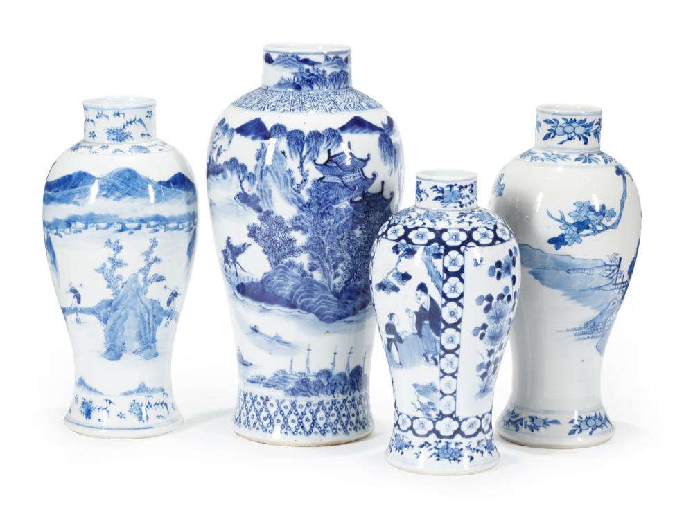 Appraisal: Four Chinese Blue and White Porcelain Vases th th c