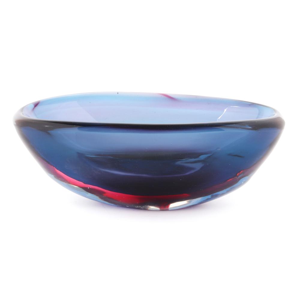 Appraisal: FLAVIO POLI SEGUSO VETRI D'ARTE MURANO ART GLASS SOMMERSO BOWL