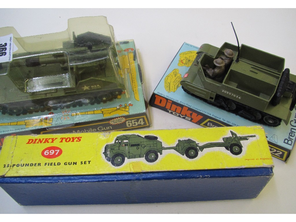 Appraisal: Lot comprising eight assorted Dinky military models - and a